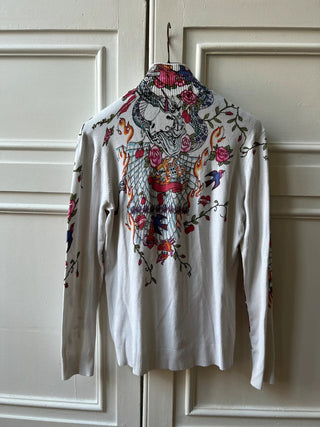 VINTAGE- Veste en coton motif fantastique