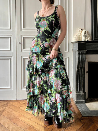 VINTAGE- Robe à fleurs