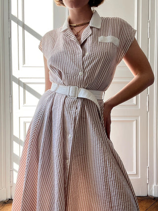 VINTAGE- Robe à rayures style retro