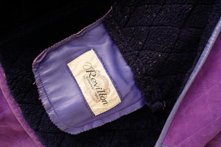 VINTAGE- Manteau Violet peau retournée